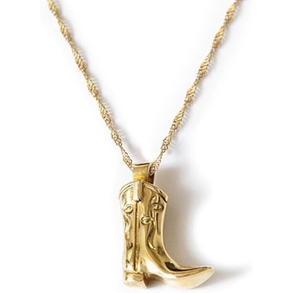 YANCHUN Necklace for Women Gold Charm Cowgirl Hat & Boots for Country Outfits